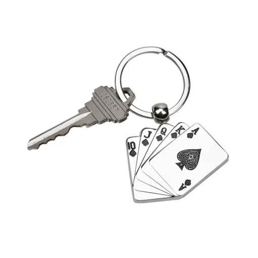 Playing Cards Keychain, 3"