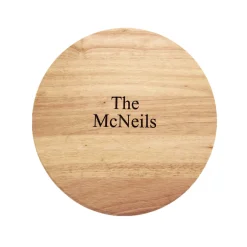 14" Wooden Pizza Board with Precision Cutting Wheel & Server