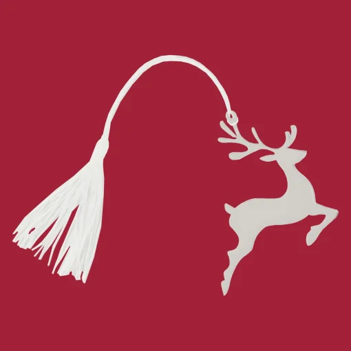 Reindeer Ornament w/White Tassel