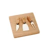 Rubberwood Cheese Cutting Board Set with 3 Tools