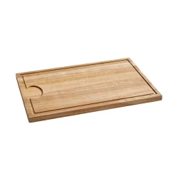 Rubberwood Cutting Board with Well - 18" x 12"