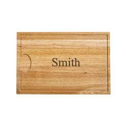 Rubberwood Cutting Board with Well - 18" x 12"