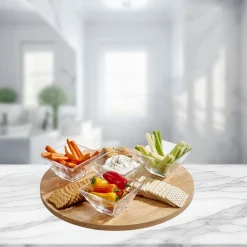 Rubberwood Lazy Susan - 15" Diameter