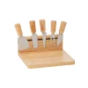 Rubberwood Magnetic Cheese Board Set with 5 Tools