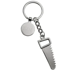 Saw Keychain with Engraving Tag, 4.75"