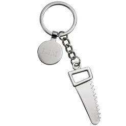 Saw Keychain with Engraving Tag, 4.75"
