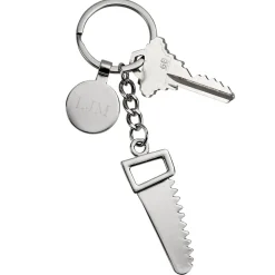 Saw Keychain with Engraving Tag, 4.75"