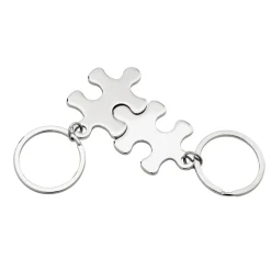 Set Of 2 Puzzle Pieces Keychains