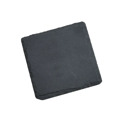 Set Of 4 Slate Coasters 4" Square