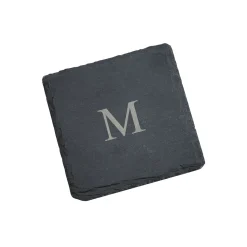 Set Of 4 Slate Coasters 4" Square
