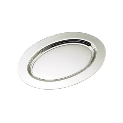 Silver Oval Nickel-Plated Tray - 6"