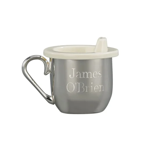 Silverplated Baby Cup With Cup & Sippy Lid Insert