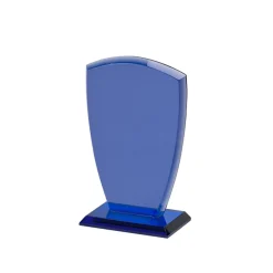 Small Cobalt Shield Trophy, 6.25"