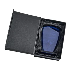 Small Cobalt Shield Trophy, 6.25"