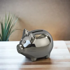 Small Piggy Bank With Polished Finish