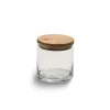 Small Round Glass Storage Container with Bamboo Lid