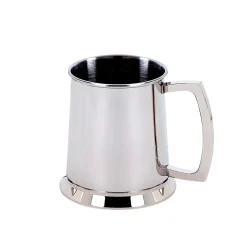Stainless Steel Tankard with Bright Polished Finish - 20 oz