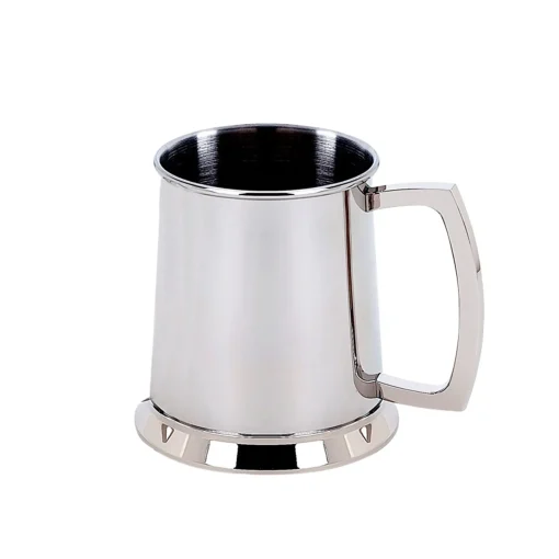 Stainless Steel Tankard with Bright Polished Finish - 20 oz