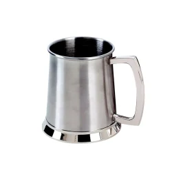 Stainless Steel Tankard with Satin Matte Finish - 20 oz