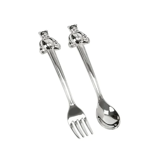 Teddy Bear Handle Baby Spoon & Fork Set