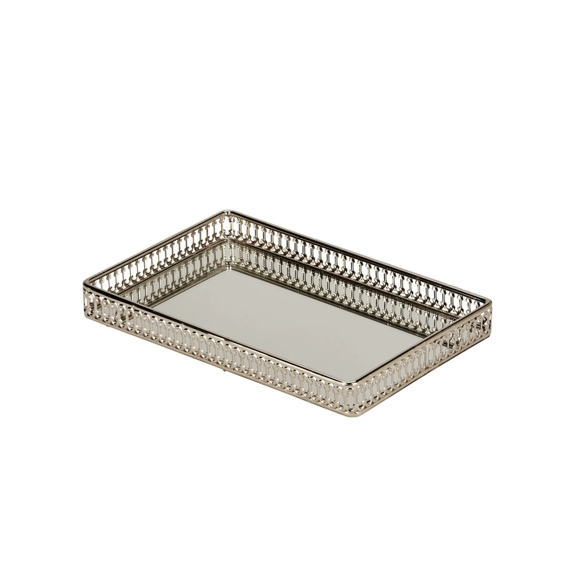 Vanity Gallery Tray with Mirror - 11" x 7"