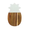 White Marble and Acacia Wood Pineapple Board