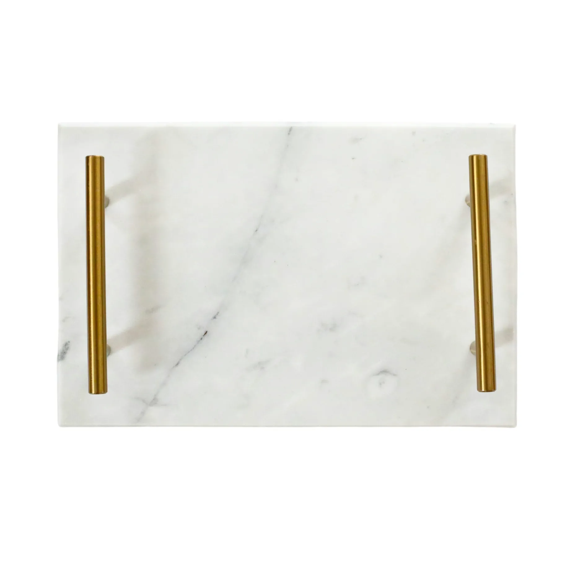 White Marble Board with Gold Handles