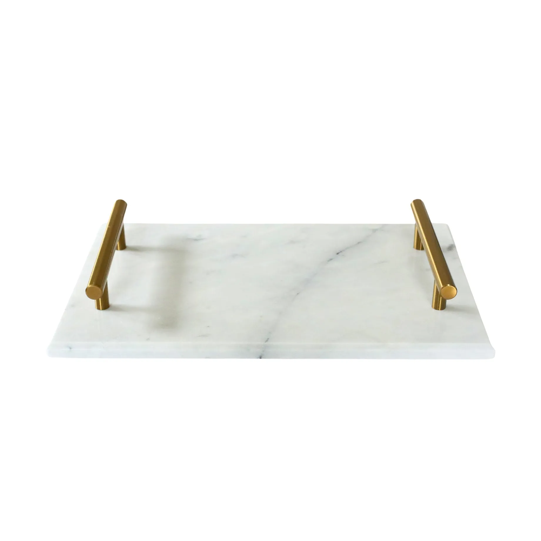 White Marble Board with Gold Handles